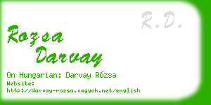 rozsa darvay business card